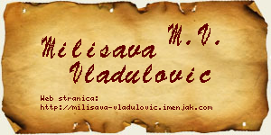 Milisava Vladulović vizit kartica